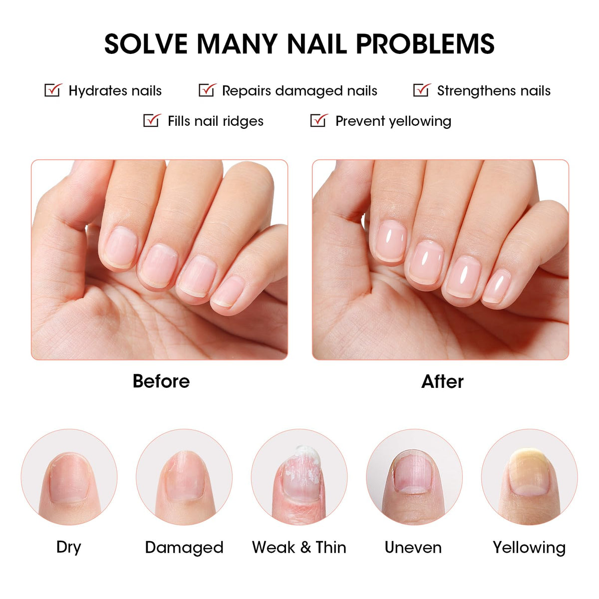 GELLEN in-use photo applying base coat to fingers for instant smoothing