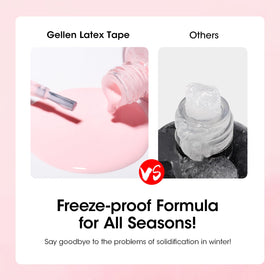 GELLEN in use during home manicure showing clean cuticle protection benefit