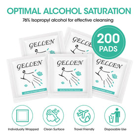 GELLEN individual wipe unfolded to show size and ready-to-use convenience