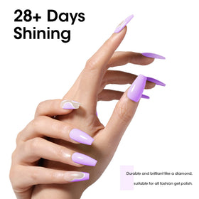 Salon-style lifestyle shot of a manicure finished with GELLEN showing professional glossy results and neat cuticles.
