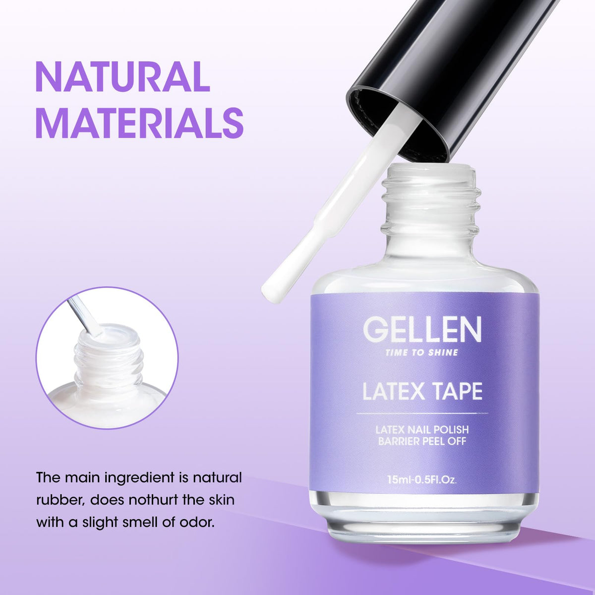 GELLEN before and after nail art image showing reduced mess and cleaner cuticles