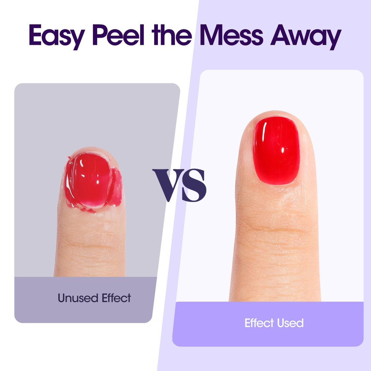 GELLEN peel-off action showing latex lifting cleanly for easy removal