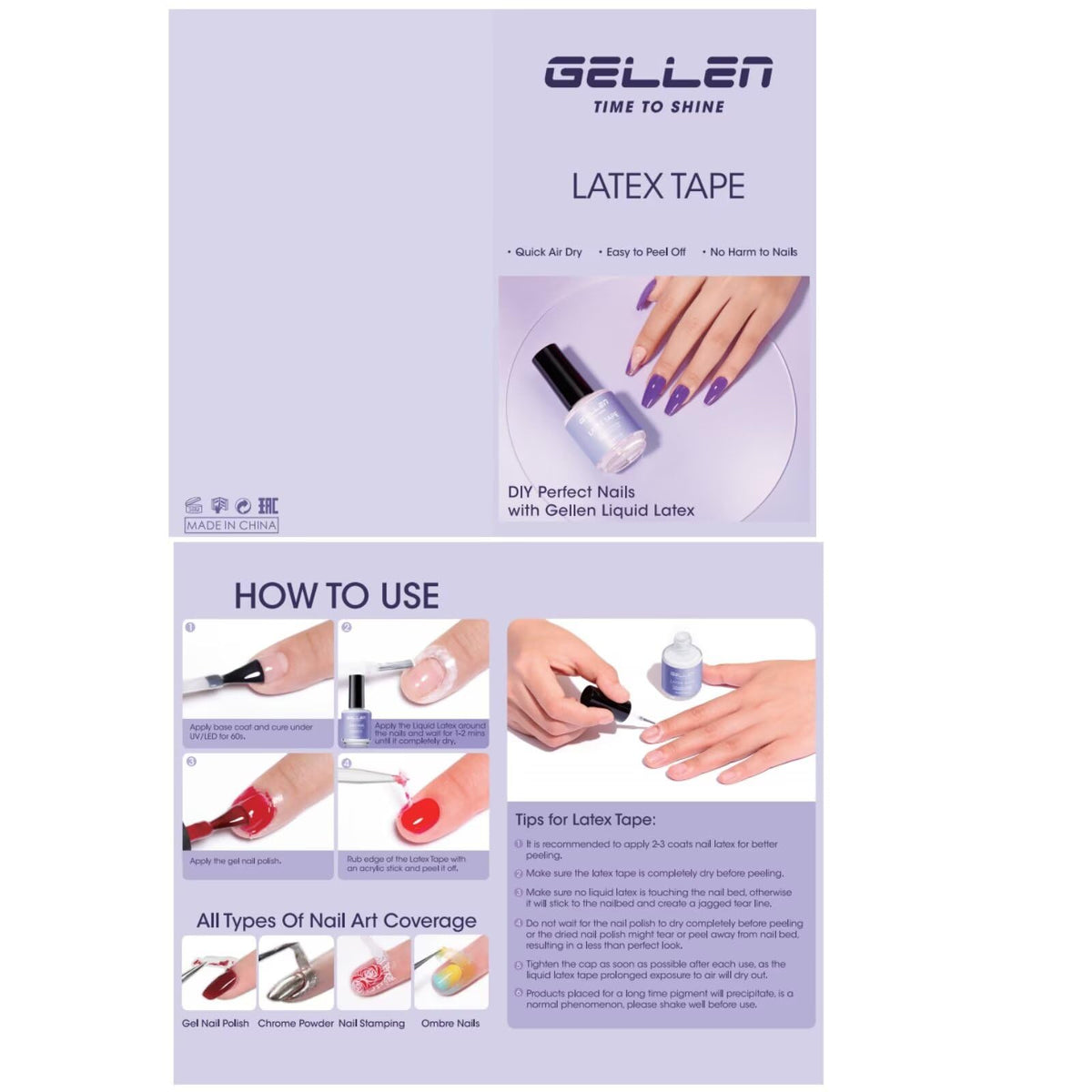 GELLEN peeled-off latex film removed cleanly demonstrating easy cleanup