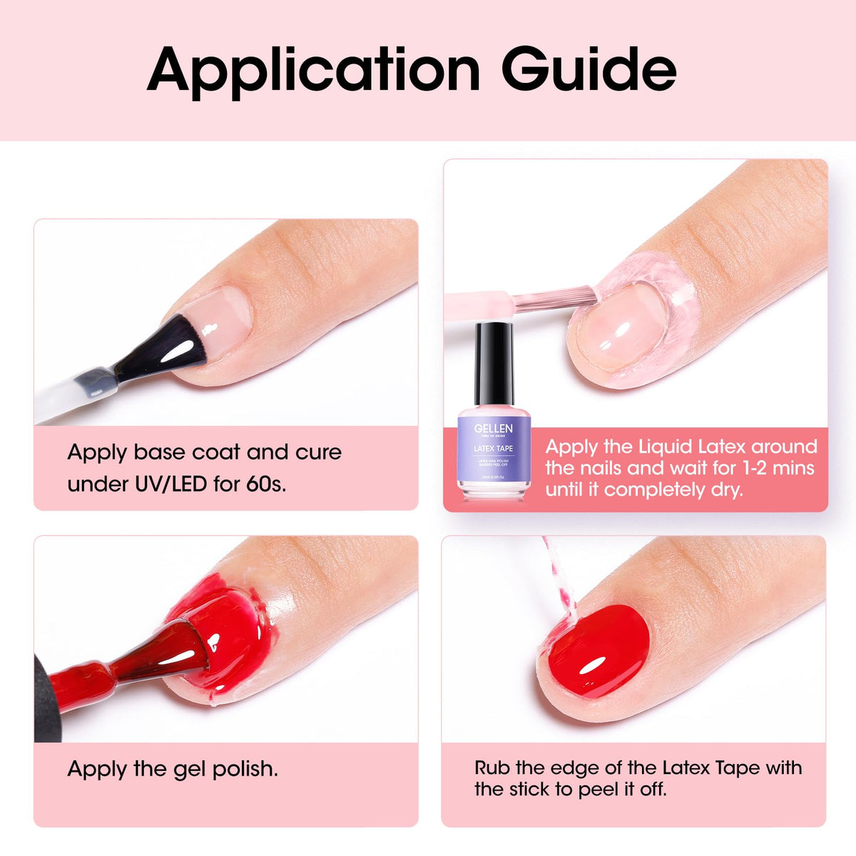 GELLEN peeled barrier after use revealing neat polish edges and fast cleanup benefit