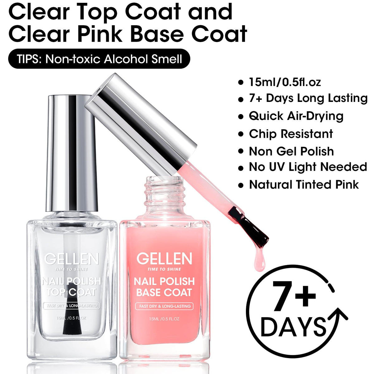 GELLEN sheer pink base painted on a nail wheel demonstrating natural color evening benefit