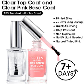 GELLEN sheer pink base painted on a nail wheel demonstrating natural color evening benefit