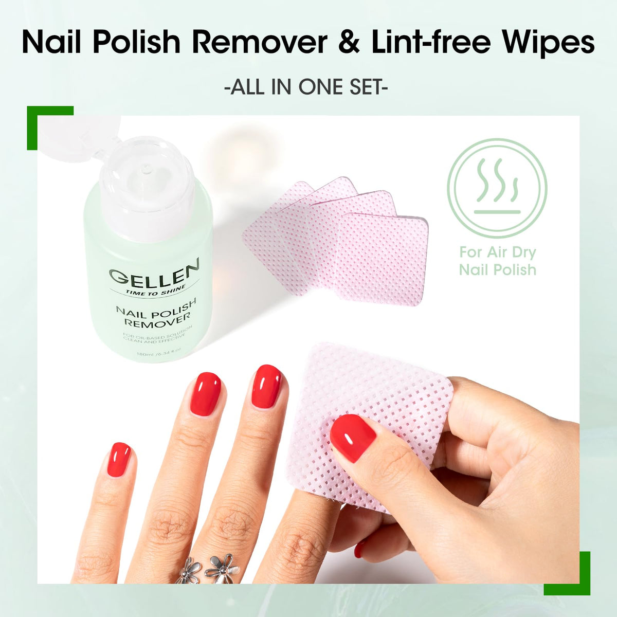 GELLEN size comparison in hand showing compact travel convenience