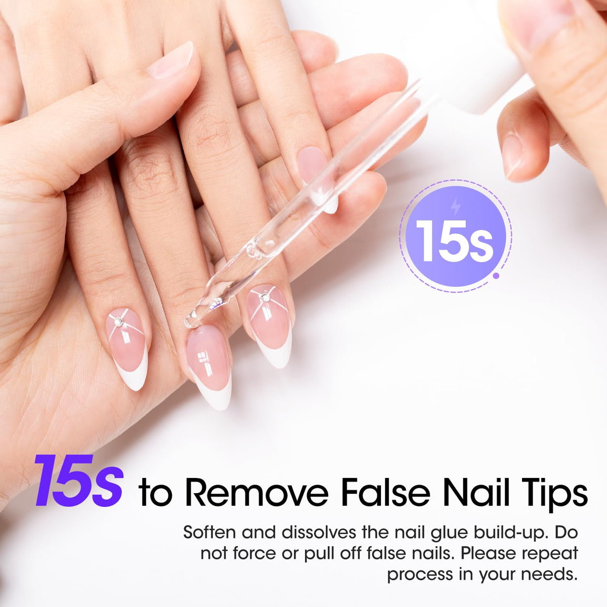 GELLEN clear solution texture in dropper, showing low-odor gentle formula