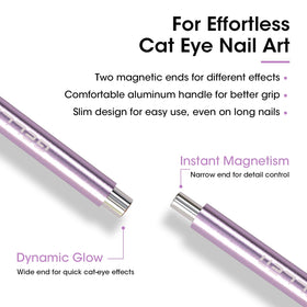 GELLEN close-up of wide magnetic tip showing surface shape for dramatic cat-eye bands