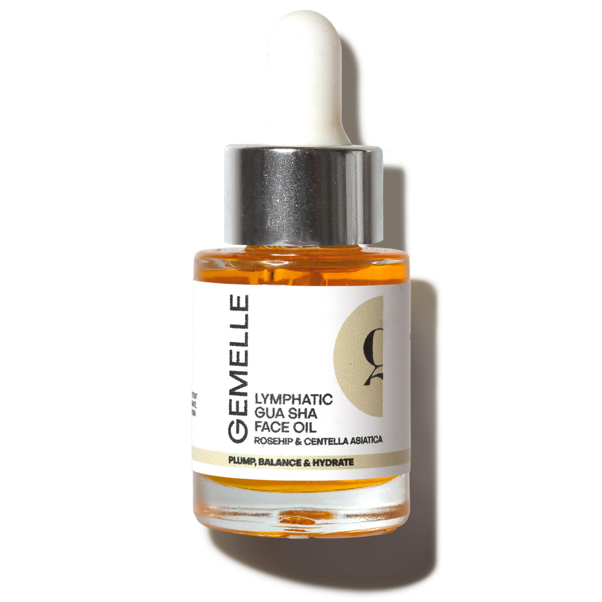 GEMELLE front bottle showing travel-size oil and compact design for easy rituals