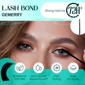 GEMERRY clear seal cotton tip pressing clusters to lock lashes securely