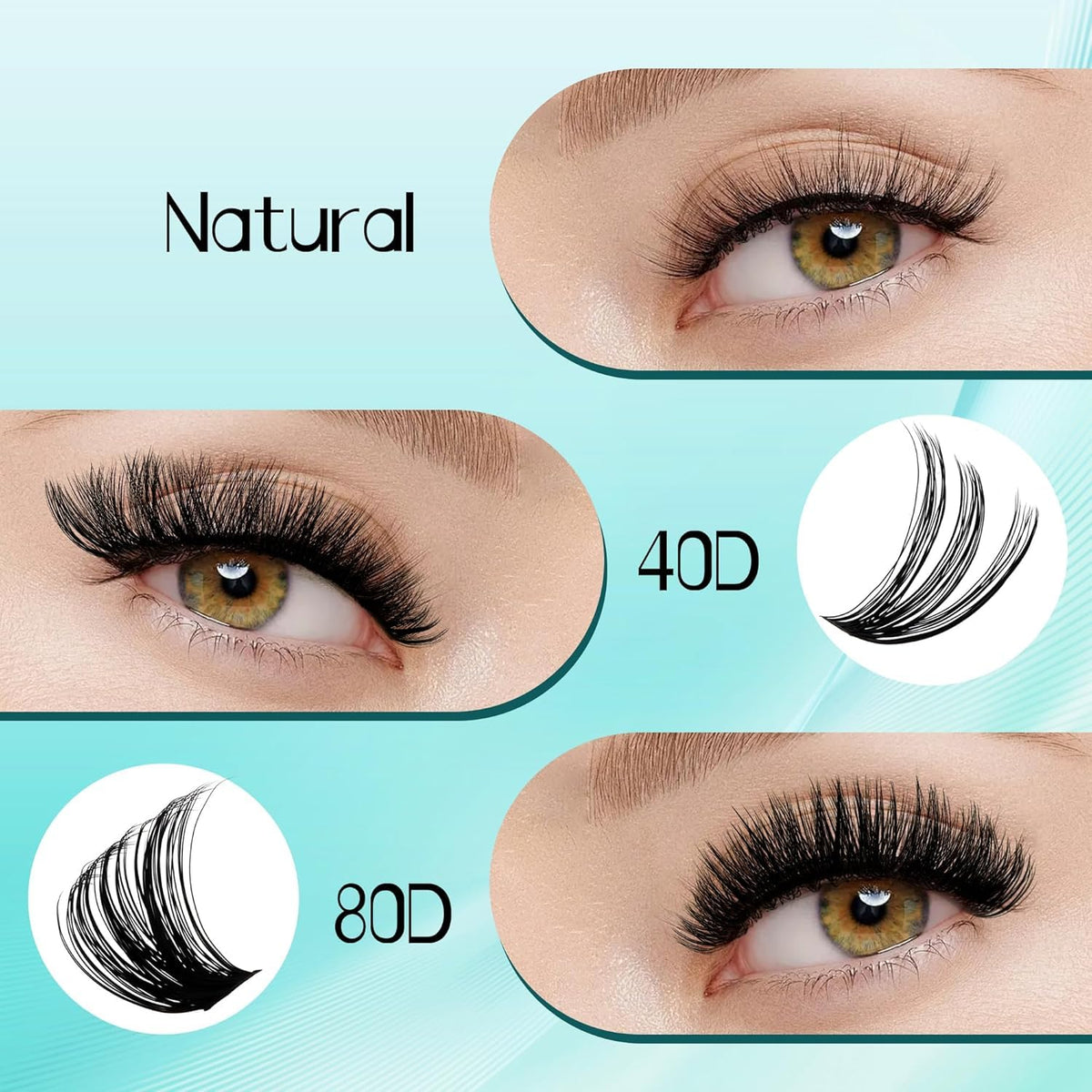 GEMERRY layout of mixed 10–18mm lash lengths for customizable volume
