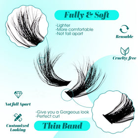 GEMERRY hand applying a lash cluster demonstrating lightweight, easy DIY application