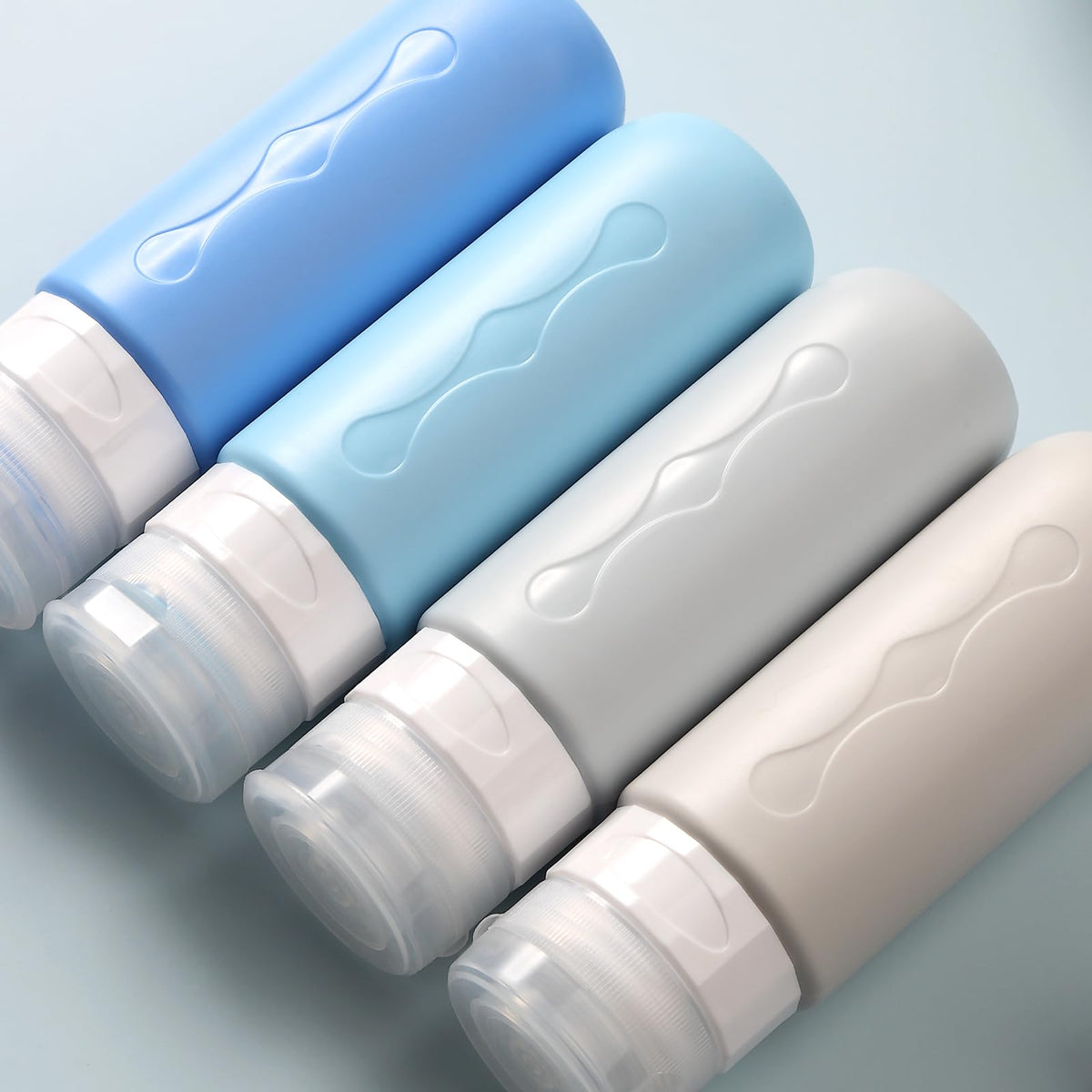 Gemice bottle filled with shampoo illustrating safe cosmetic storage while traveling