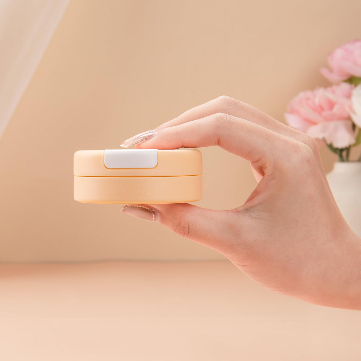 Gemice toiletry setup in a suitcase showing travel convenience
