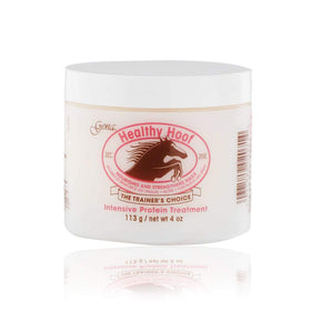 Gena Healthy Hoof front tub showing packaging and product name, clear benefit of conditioning