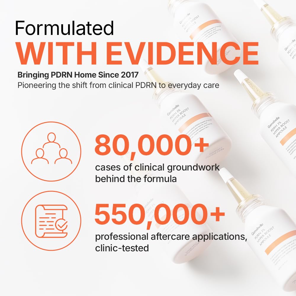 Genabelle ampoule on bathroom vanity suggesting daily routine convenience and glow benefit