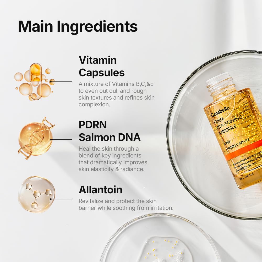 Genabelle ampoule on bathroom counter lifestyle scene boosting daily routine