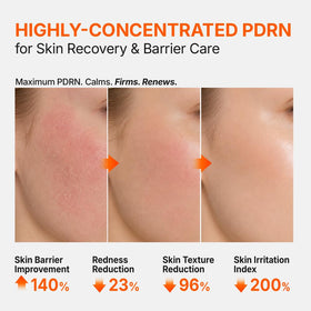 Genabelle ampoule drops on cotton pad illustrating gentle application and soothing benefit