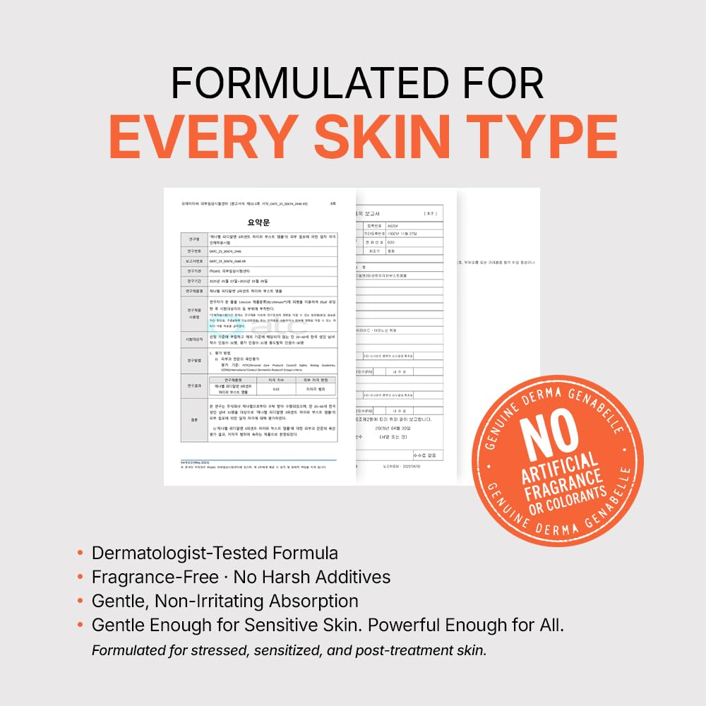 Genabelle bottle beside hyaluronic visual emphasizing deep hydration and plumping benefit