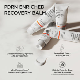 Genabelle recovery balm texture on spatula showing creamy consistency and hydrating properties