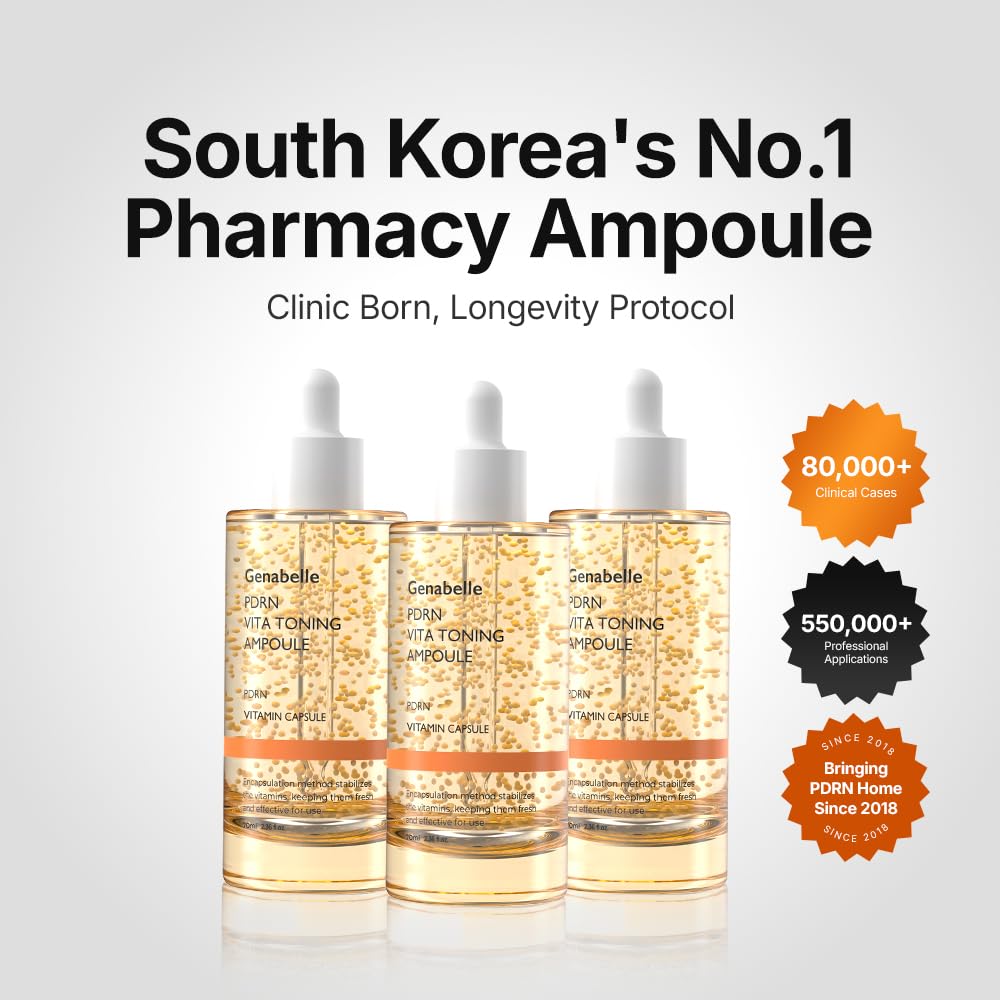 Genabelle serum drop on hand highlighting lightweight hydration and absorbency