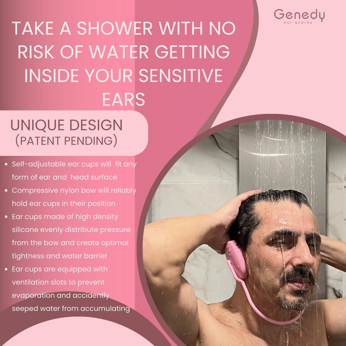 Genedy silicone texture close-up demonstrating waterproof surface and durability
