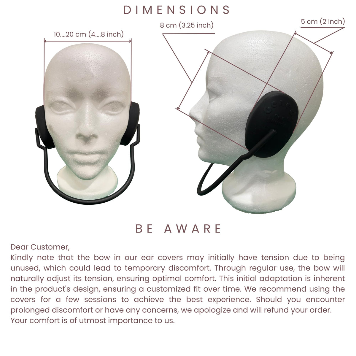 Genedy ear covers on vanity highlighting travel-ready protection for styling
