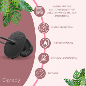 Genedy ear covers protecting ears during hair dye application from stains
