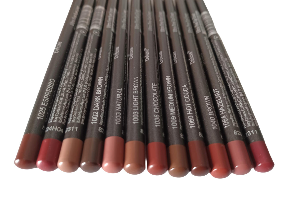 Generic brand front view of 12pc brown liners showing variety and organized storage benefit