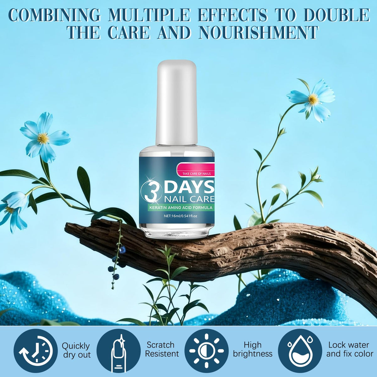 Generic applying treatment to a fingernail for smoother finish