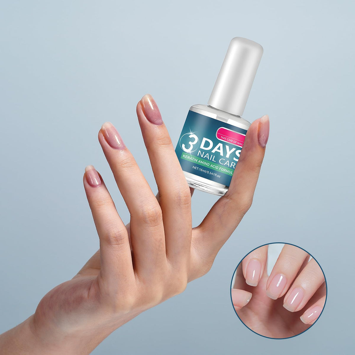 Generic bottle open with brush applicator demonstrating easy use