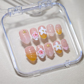 Generic kit contents with adhesives and files for simple at-home application