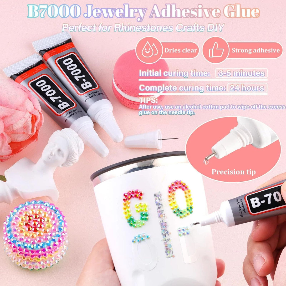 Generic B7000 glue tube with needle tip enabling precise drops