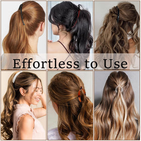 Generic large banana clip holding long hair into a voluminous ponytail for instant lift