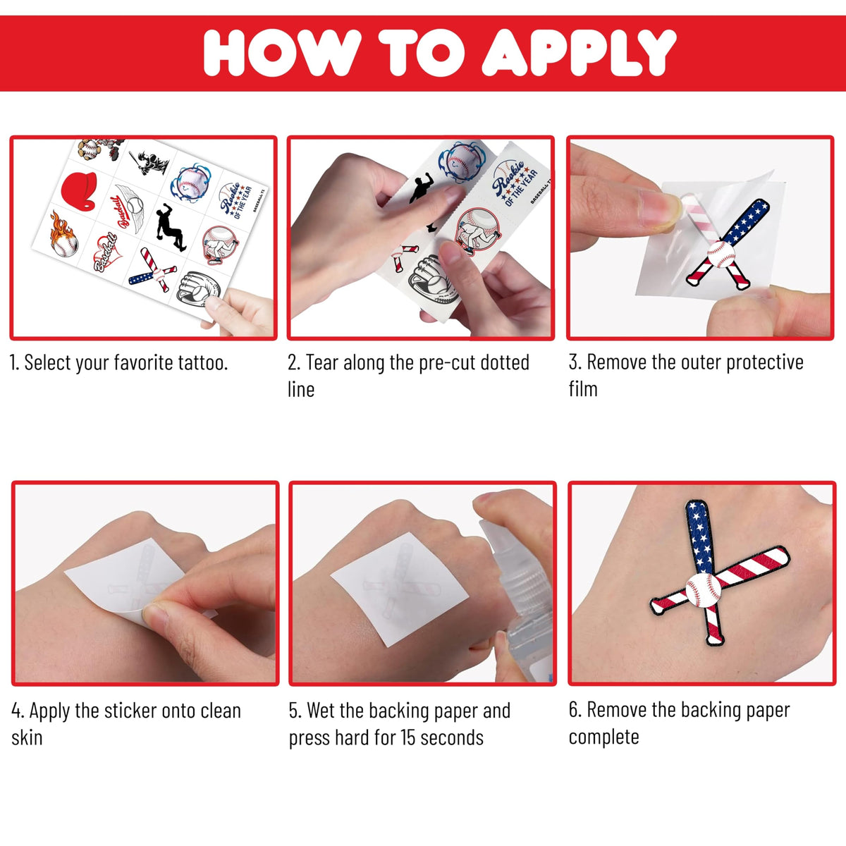 Generic goodie bag display filled with tattoos demonstrating party-favor value