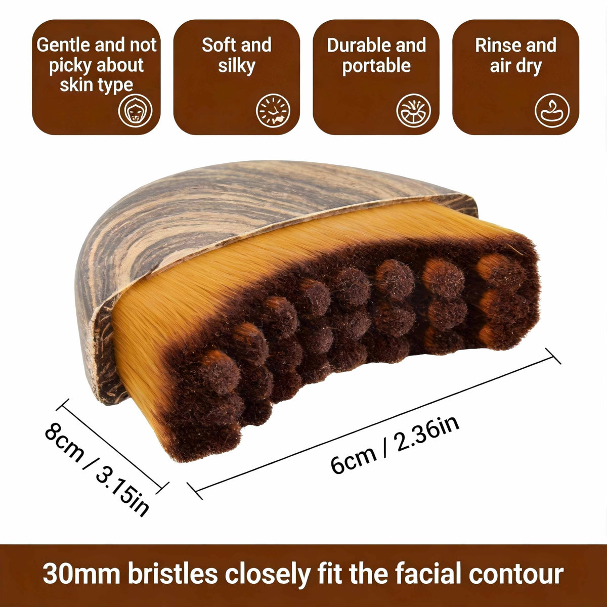 Generic brush resting beside facial serum on vanity showing improved product absorption
