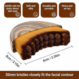 Generic brush resting beside facial serum on vanity showing improved product absorption