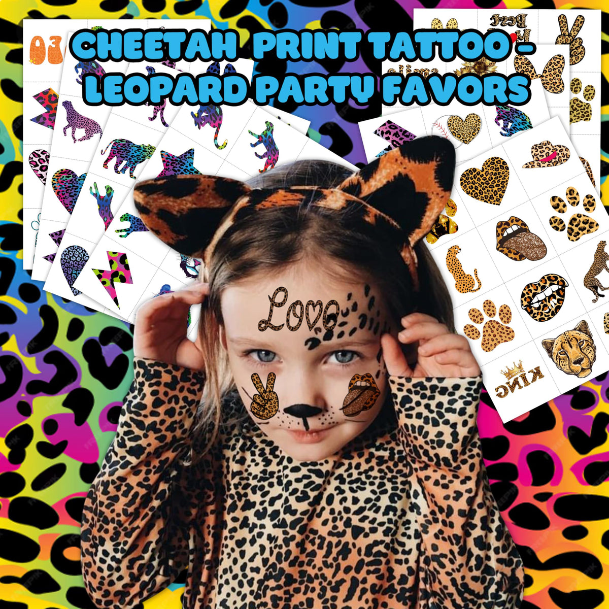 Generic cheetah close-up of sheet texture and clear printing for crisp detail
