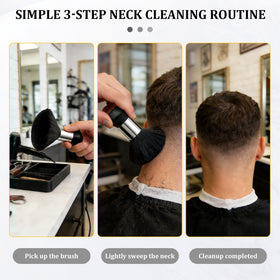 Generic clipper brush removing hair from clipper blade teeth to maintain clipper performance