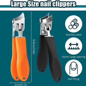 Generic clipping action on a toenail showing controlled cut and reduced nail splitting benefit