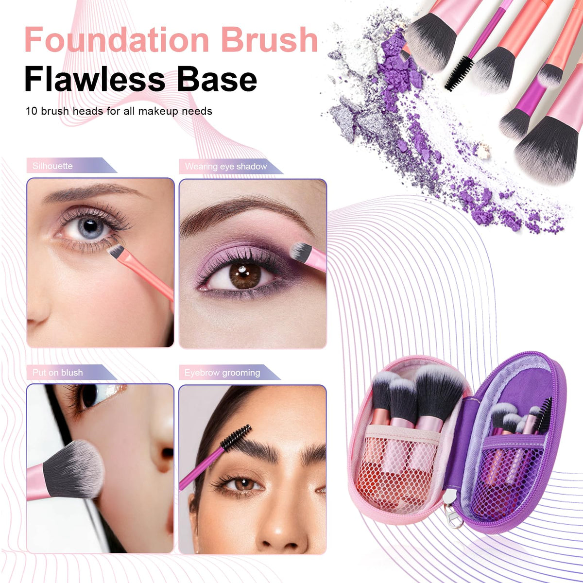 Generic close-up of soft synthetic bristles showing smooth application benefit