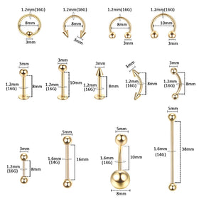 Generic close-up of 316L surgical steel jewelry showing smooth finish and reduced irritation