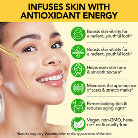 Generic Vitamin E oil close-up texture with smooth sheen demonstrating deep moisturization