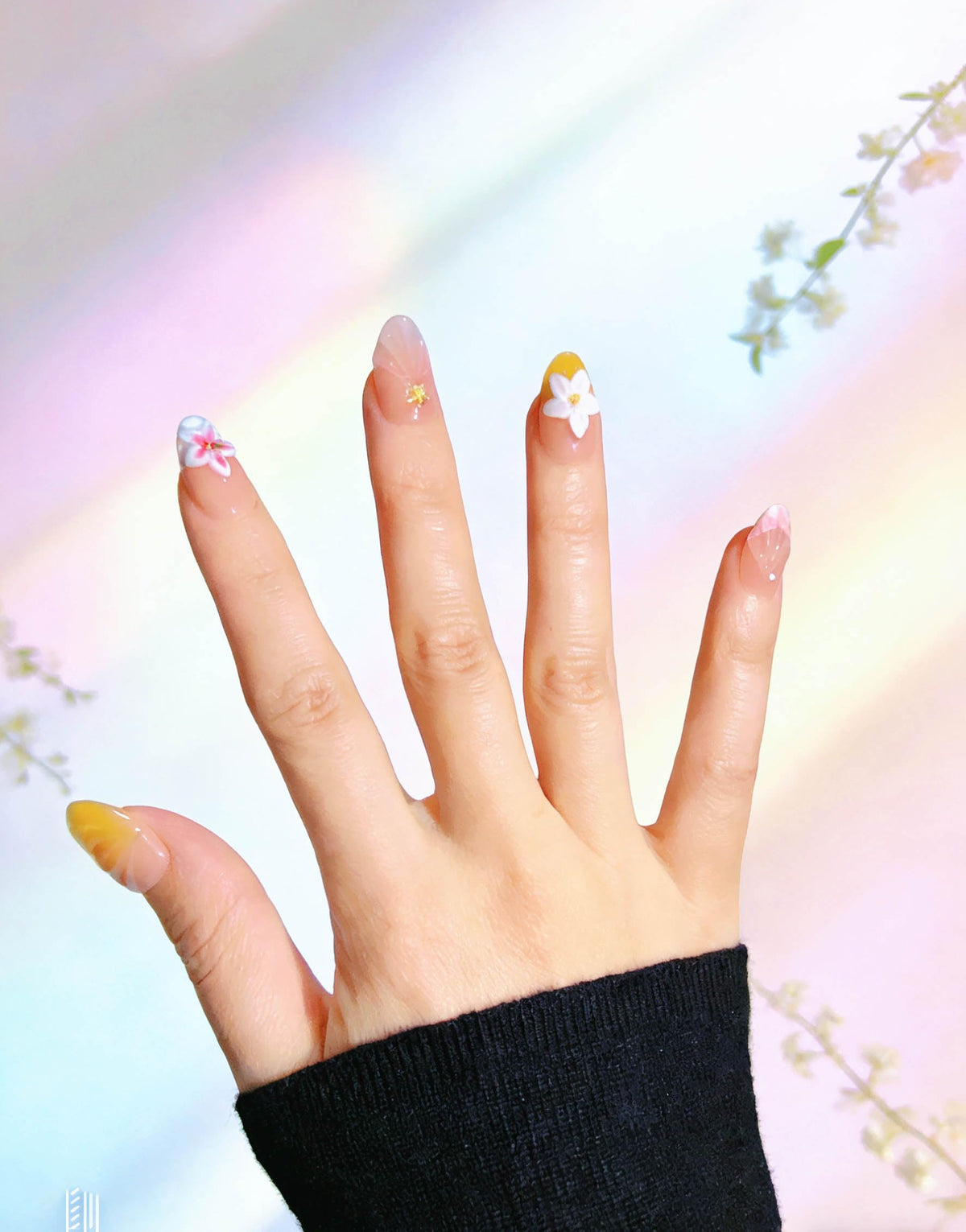 Generic close-up of ombre texture highlighting smooth blend and natural look