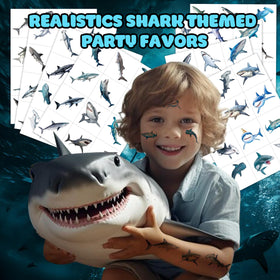 Generic close-up of shark artwork, detailed lifelike design benefit