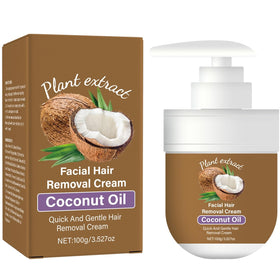 Generic coconut facial cream front packaging showing tube and label, easy identification