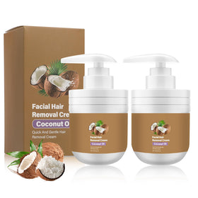 Generic coconut facial cream front packaging shows twin tubes and benefits