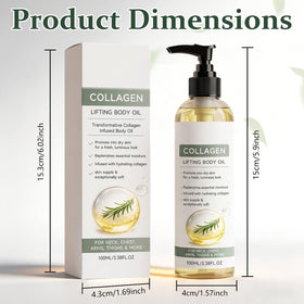 Generic collagen oil texture drop on skin demonstrating quick absorption benefit