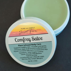 generic comfrey salve in use on hand demonstrating easy absorption and everyday skin nourishment